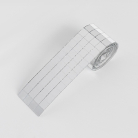 Зеркальная мозайка клеевая, 1 &times; 1 см, 4 ряда 4 см &times; 1 м, серебряное стекло