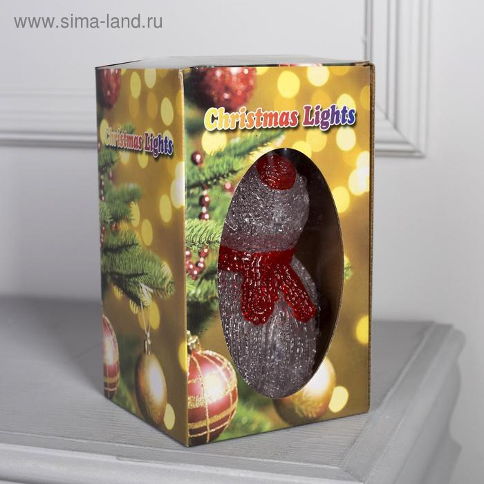 Светодиодная фигура &laquo;Оленёнок в шапке&raquo; 7 &times; 25 &times; 7 см, акрил, 10 LED, батарейки ААх2 (не в комплекте), свечение белое