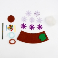 Набор для творчества. Букет из фетра в горшочке &laquo;Фиолетовые цветочки&raquo;