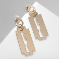 Серьги &laquo;Максимум&raquo; лезвие, цвет золото