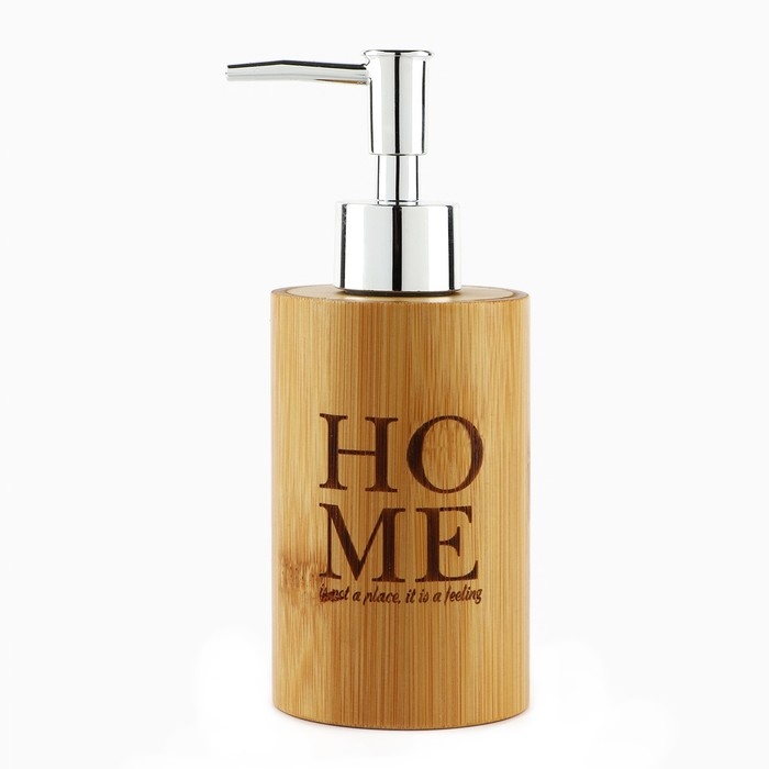 Дозатор для жидкого мыла &laquo;Home&raquo; деревянный, 160 мл.