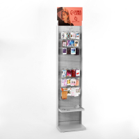 Стойка &laquo;Queen Fair&raquo; брендированная (+25 крючков), 43&times;32,5&times;198,5 см, шаг 25мм, цвет серый