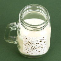 Новогодняя свеча в банке с ручкой &laquo;Новый год: Тепла и уюта&raquo;, аромат ваниль