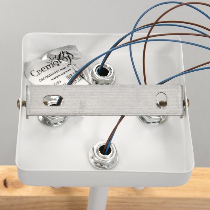 Люстра потолочная Тоскана 4хE27 40Вт Белый, дерево Люстра потолочная Тоскана 4хE27 40Вт Белый, дерево