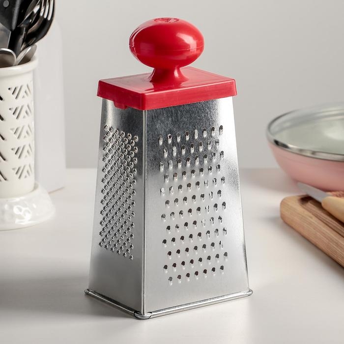 Тёрка &laquo;Комфорт&raquo;, 4 грани, с круглой ручкой, 11&times;8,5&times;23 см, цвет МИКС