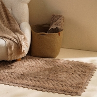 Коврики для ванной SL Home, 2 шт: 50&times;70 см, 60&times;100 см, цвет кремовый