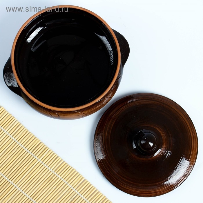 Горшок керамический для запекания Горшок керамический для запекания "Борисовский" 0,7л / 15х9см, старина