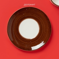 Чайная пара новогодняя Доляна &laquo;Имбирные человечки&raquo;, кружка 12,5&times;9,3&times;6,5 см, блюдце d=15 см