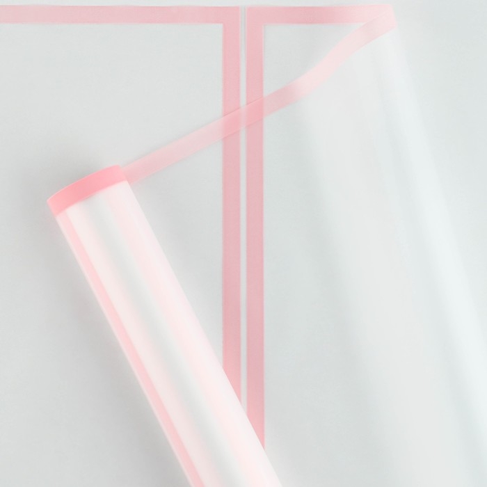 Плёнка для цветов матовая упаковочная &laquo;Кайма&raquo; розовая 0,5х9 м