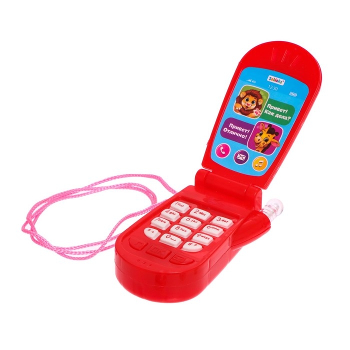 Музыкальный телефон &laquo;Приключения&raquo;, русская озвучка, световые эффекты, работает от батареек, МИКС