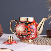 Набор &laquo;Рябина&raquo;, 3 предмета, самовар 3 л, заварочный чайник 0,7 л, поднос