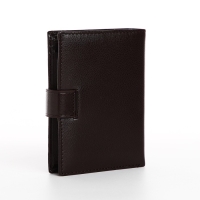 Портмоне мужское на магните, 3 в 1, для купюр, автодокументов и паспорта, цвет коричневый