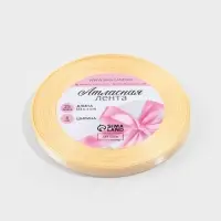 Лента атласная, 6 мм, 23&plusmn;1 м, светло-бежевая №02