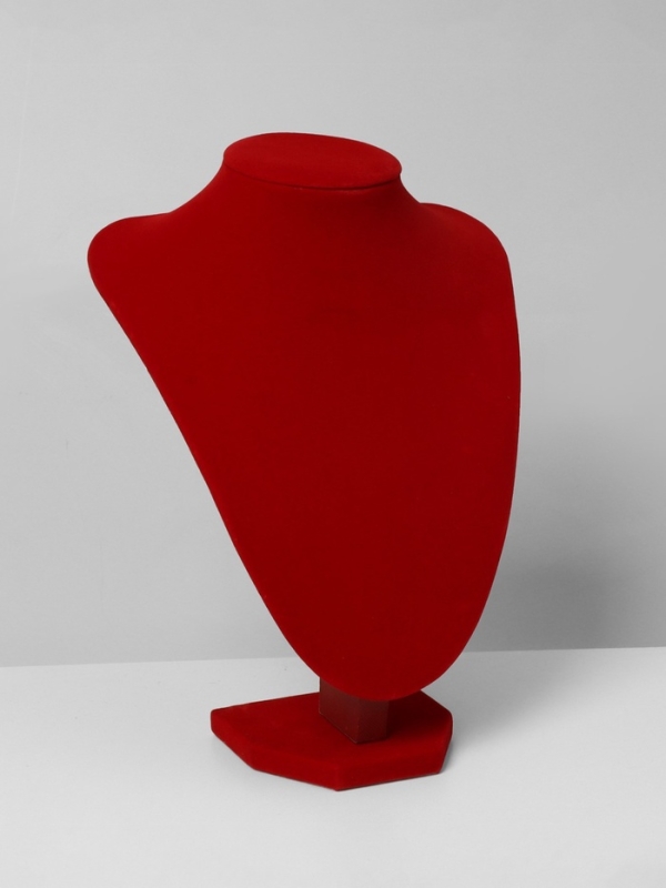 Бюст для украшений, 17,5&times;13&times;25 см, h=25 см, цвет красный