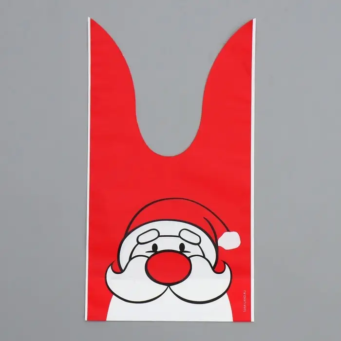 Мешок подарочный с ушками &laquo;Дедушка Мороз&raquo;, 12 х 11.5 см