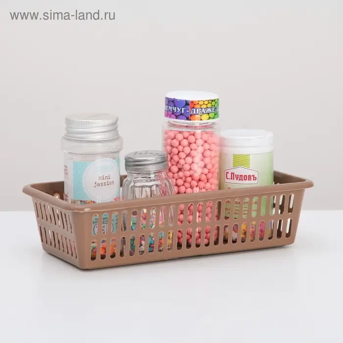 Корзина для хранения Полимербыт, пластик, 20&times;10&times;4.8 см, МИКС