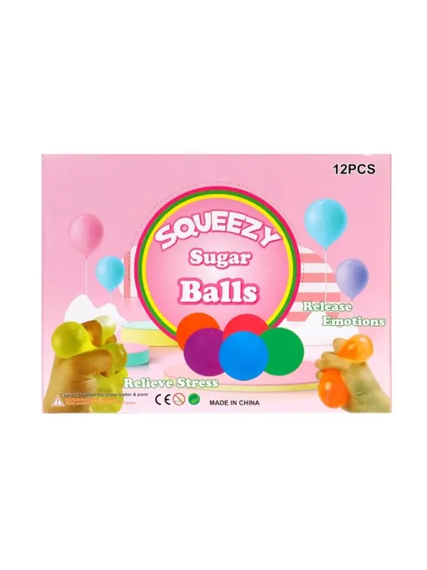 Мялка "Хрустящий шар", можно откачивать и закачивать воздух, цвета МИКС