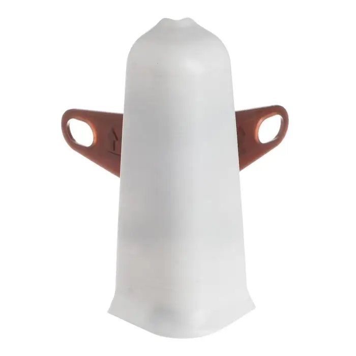 Угол наружный (внешний) для плинтуса &laquo;Деконика&raquo;, с крепежом, 70 мм, цвет 001 белый