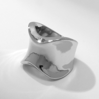 Кольцо металл &laquo;Тренд&raquo; вогнутое, мини, цвет серебро, размер 18