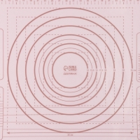Коврик для выпечки и раскатки теста с разметкой Доляна &laquo;Ингридиенты&raquo;, армированный, силикон, 66&times;46&times;0,04 см, белый/кофейный
