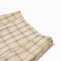 Юбка женская мини  MINAKU: Casual Collection цвет клетка бежевая, р-р 46