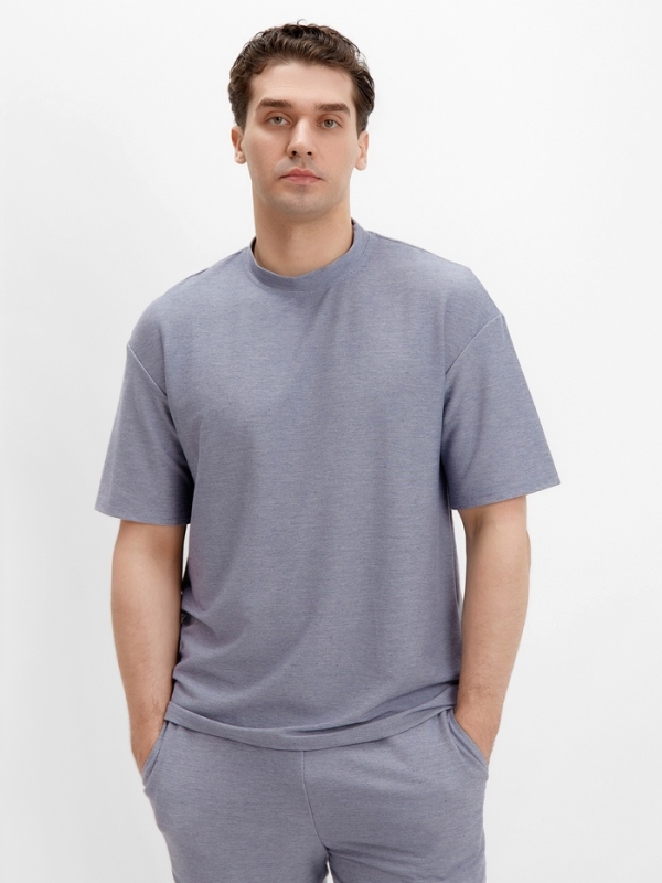 Футболка мужская MINAKU REGULAR: цвет голубой, размер 46 Футболка мужская MINAKU REGULAR: цвет голубой, размер 46