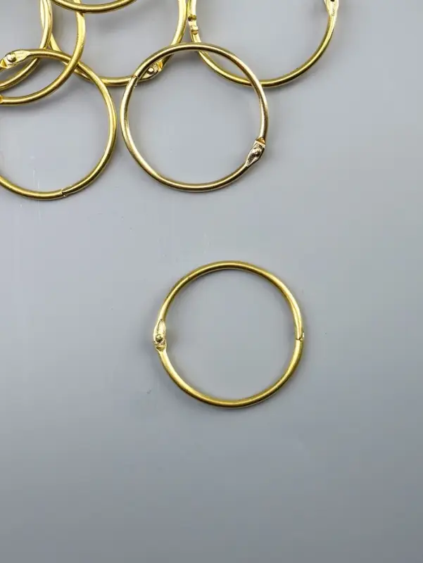 Кольцо для творчества (для фотоальбомов) "Золото" набор 10 шт внутр. d= 4,5 см внешн. d=5см