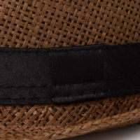 Шляпа мужская MINAKU "Плетеная", размер 58, цвет коричневый