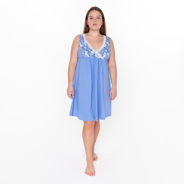 Ночная сорочка женская, цвет голубой, размер 46 Ночная сорочка женская, цвет голубой, размер 46