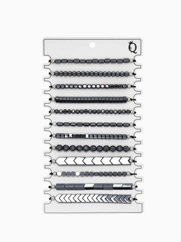 Браслет-оберег «Гематит» ассорти форм (неделимая фасовка 12 шт., цена за шт.), цвет серый Браслет-оберег «Гематит» ассорти форм (неделимая фасовка 12 шт., цена за шт.), цвет серый