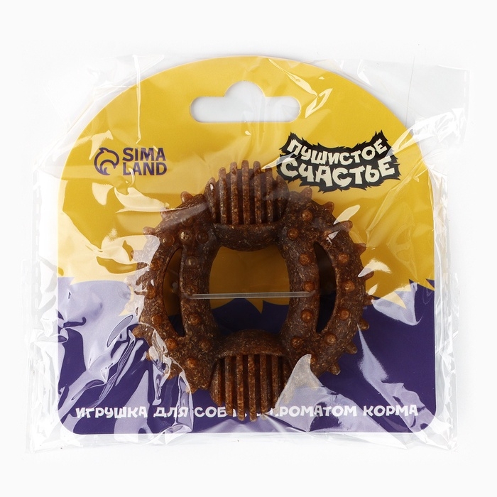 Игрушка для собак жевательная со ароматом корма &laquo;Шестеренка&raquo;, 9 х 4.5 см