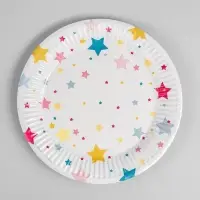 Тарелка одноразовая бумажная &laquo;Звёзды&raquo;, 18 см