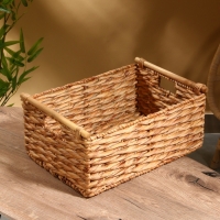 Корзина плетеная 46x31x20 см, водный гиацинт