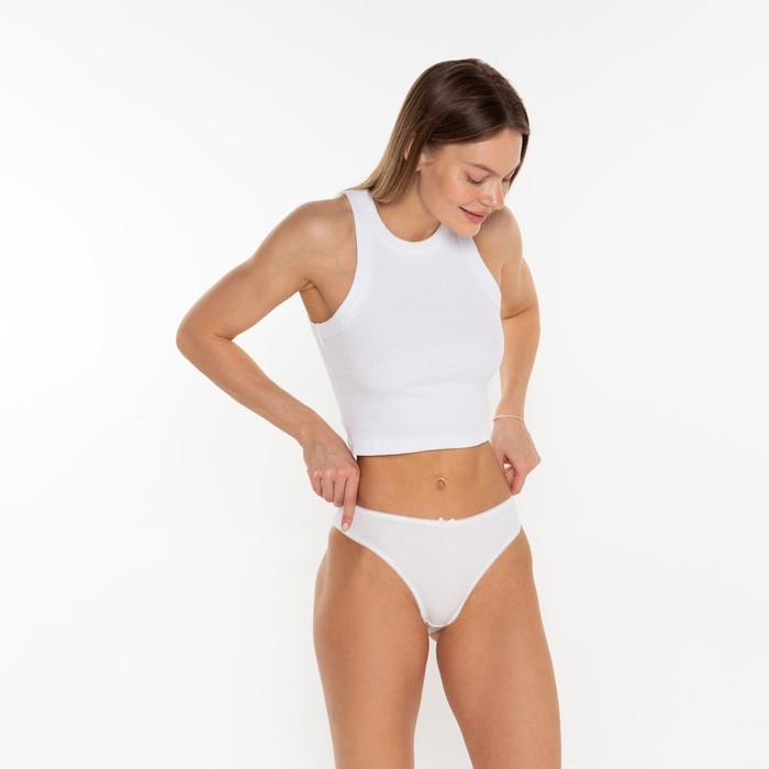 Трусы женские слипы, цвет молочный, размер 52/2XL