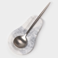 Подставка под ложку из мрамора "Marble", цвет белый