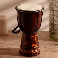 Сувенирный музыкальный инструмент барабан джембе &laquo;Светлый&raquo;, 25&times;13&times;13 см, МИКС