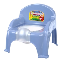 Горшок детский &laquo;Утенок&raquo; голубовато-серый/ белый 310х295х280мм