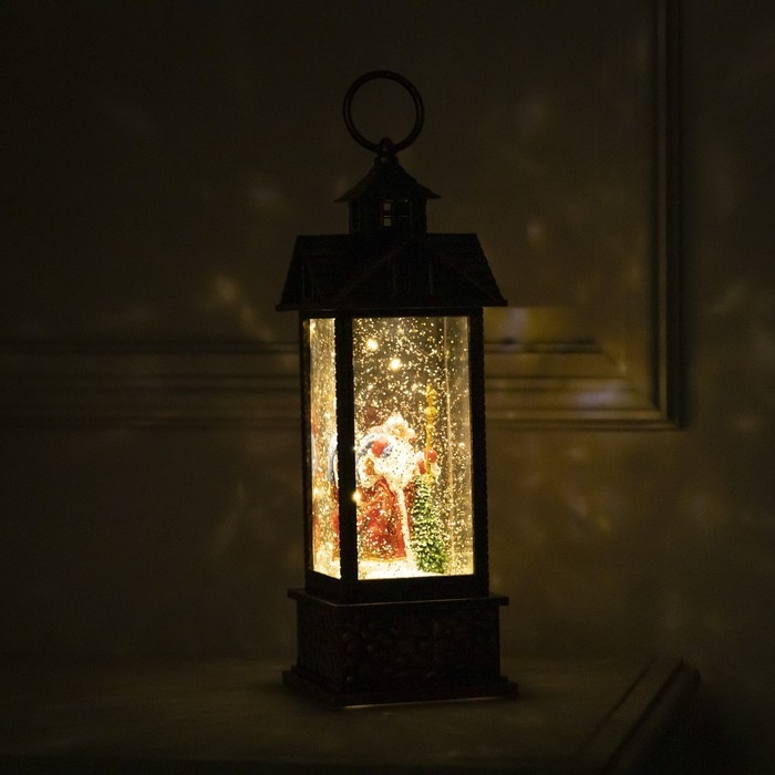 Светодиодная фигура «Фонарь с Дедом Морозом и подарками» 10 × 30 × 10 см, пластик, батарейки ААх3 (не в комплекте), USB, свечение тёплое белое Светодиодная фигура «Фонарь с Дедом Морозом и подарками» 10 × 30 × 10 см, пластик, батарейки ААх3 (не в комплекте), USB, свечение тёплое белое