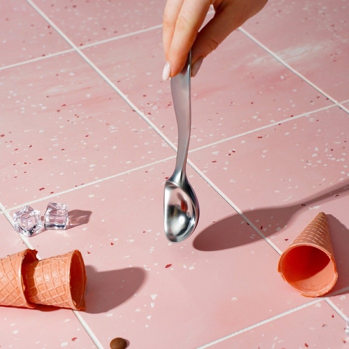 Ложка для мороженого Volt, 17,3&times;4,2&times;2,3 см, нержавеющая сталь, цвет серебряный