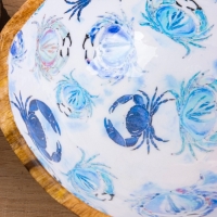 Салатник "Крабы" дерево манго 23х23х10,5 см