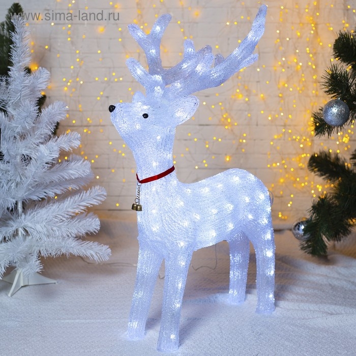 Светодиодная фигура &laquo;Олень гордый&raquo; 53 &times; 80 &times; 40 см, акрил, 96 LED, 8 режимов, 24 В, свечение белое