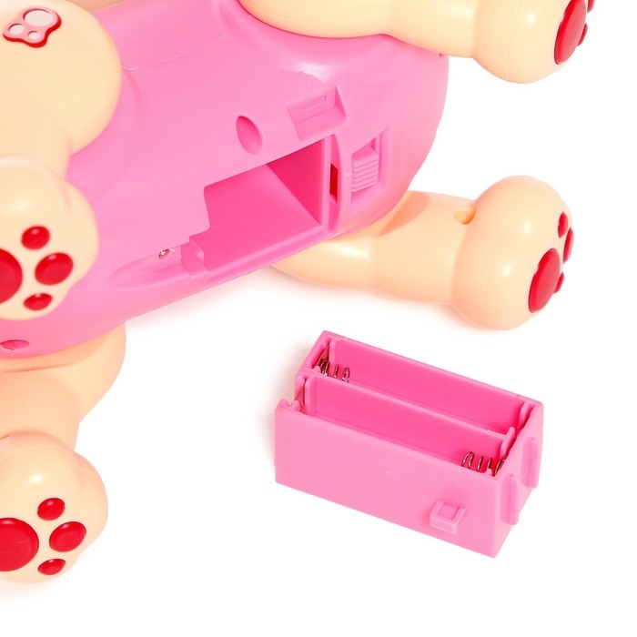 Робот кот &laquo;Пультовод&raquo; ZHORYA, на пульте управления, интерактивный: сенсорный, звук, свет, на батарейках, на русском языке, розовый