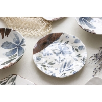 Тарелка керамическая &laquo;Фьюжен&raquo;, 21.5 см, цвет белый