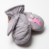 Варежки детские, цвет серый, размер 15 (7-8 лет) Варежки детские, цвет серый, размер 15 (7-8 лет)