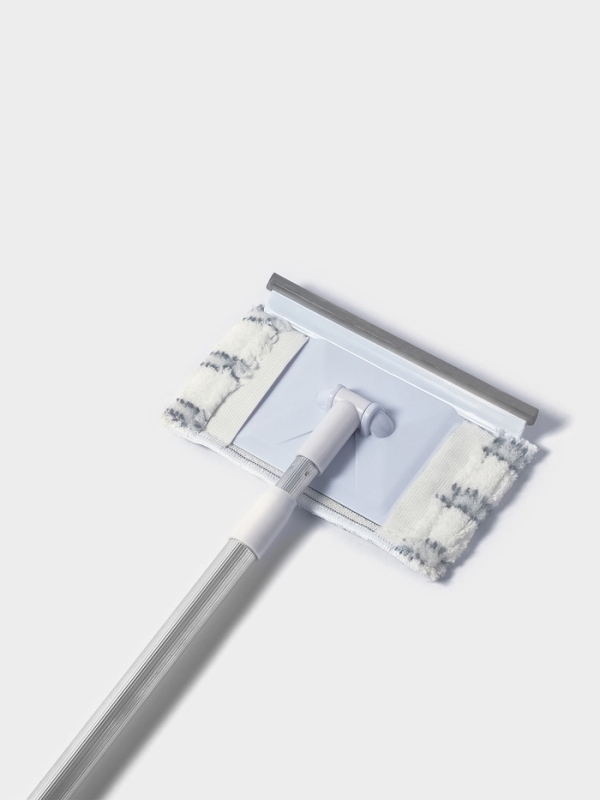 Щётка для окон Raccoon, телескопическая алюминиевая ручка 59(103) см, водосгон 20,5 см, насадка из микрофибры 20,5&times;12 см