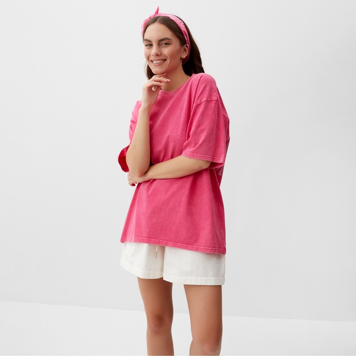 Футболка женская Mist Don't touch me из вареного хлопка, р. S, розовый