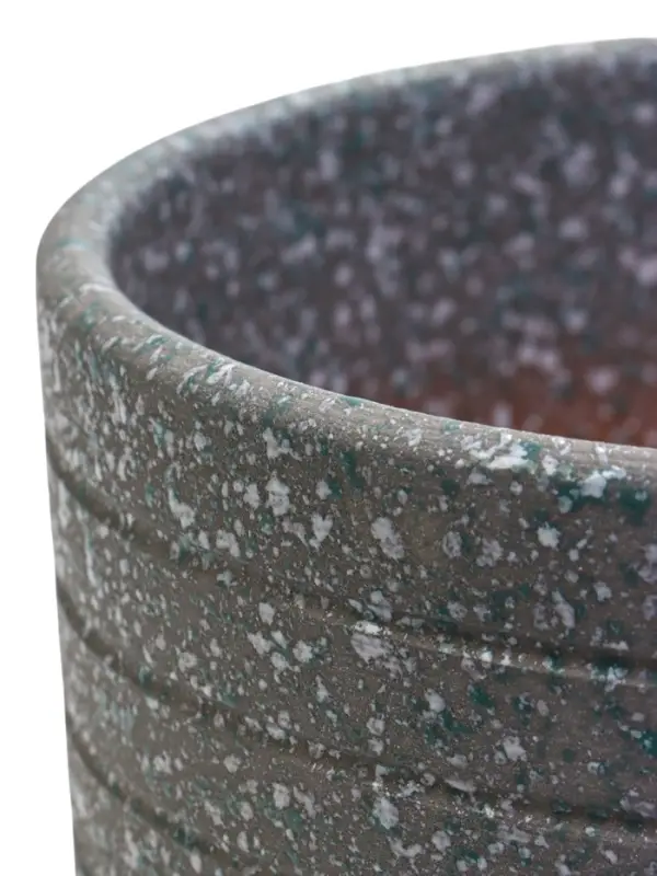 Горшок цветочный  с поддоном 2,9 л, серый керамика "Пряности" (М)