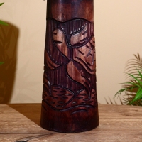 Сувенирный музыкальный инструмент барабан джембе "Тёмный" 60х25х25 см МИКС