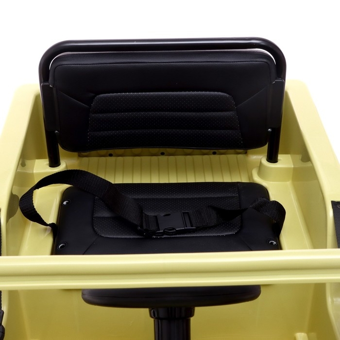 Электромобиль &laquo;Джип&raquo;, кожаное сидение, EVA колеса, цвет зелёный