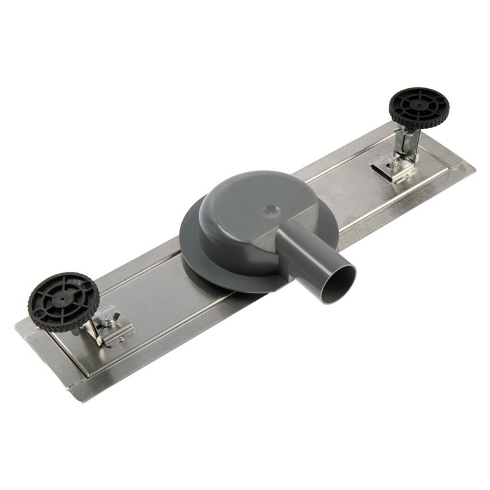 Трап ZEIN engr, c флaнцeм свободного вращ 360&deg;, 7*40 см, d=40/50 мм, нерж сталь, сатин